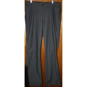 Riders by Lee Womens Plus Size 34X31 (14)  Gray Striped Trousers  Jeans EUC